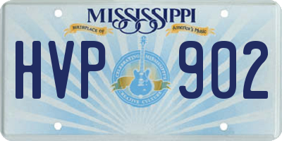 MS license plate HVP902