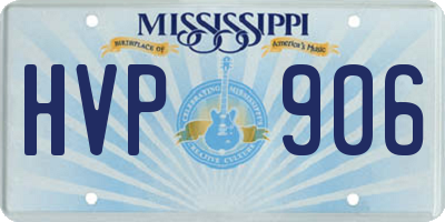 MS license plate HVP906
