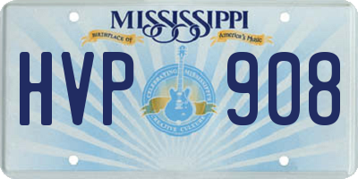MS license plate HVP908