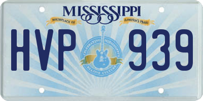 MS license plate HVP939
