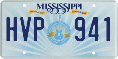 MS license plate HVP941