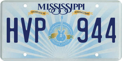 MS license plate HVP944