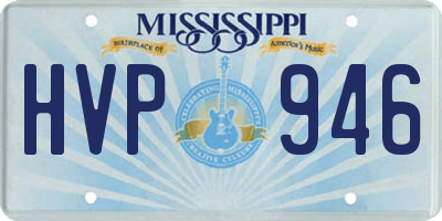 MS license plate HVP946