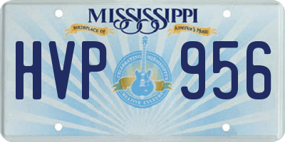 MS license plate HVP956