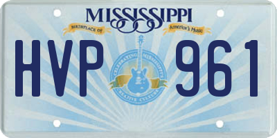 MS license plate HVP961