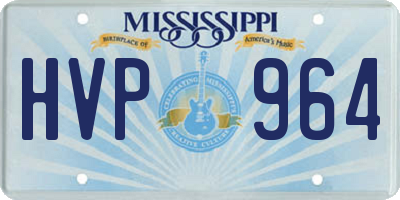 MS license plate HVP964