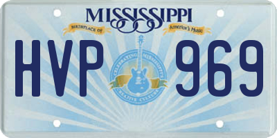MS license plate HVP969