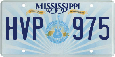 MS license plate HVP975