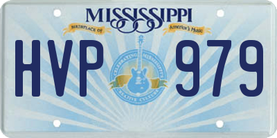 MS license plate HVP979