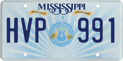MS license plate HVP991