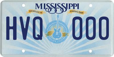 MS license plate HVQ000