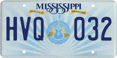 MS license plate HVQ032