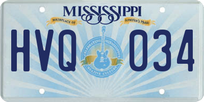 MS license plate HVQ034