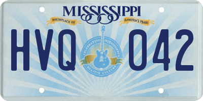 MS license plate HVQ042