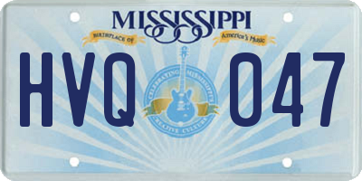 MS license plate HVQ047