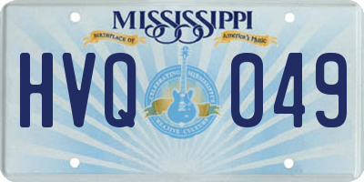 MS license plate HVQ049