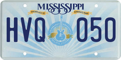MS license plate HVQ050