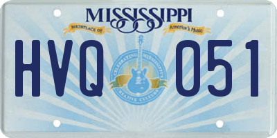MS license plate HVQ051