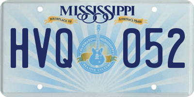 MS license plate HVQ052