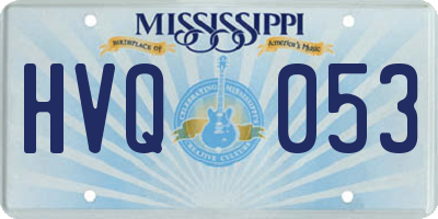 MS license plate HVQ053