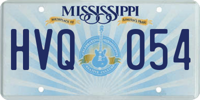 MS license plate HVQ054