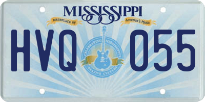 MS license plate HVQ055