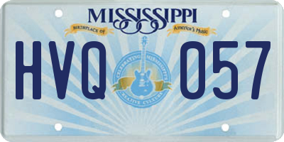 MS license plate HVQ057