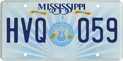 MS license plate HVQ059