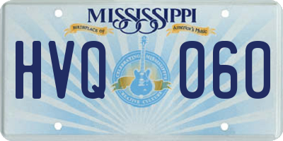MS license plate HVQ060
