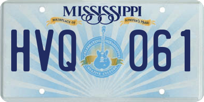 MS license plate HVQ061