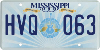 MS license plate HVQ063