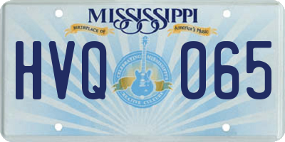 MS license plate HVQ065