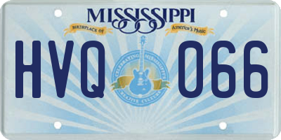 MS license plate HVQ066