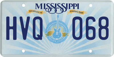 MS license plate HVQ068