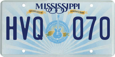 MS license plate HVQ070