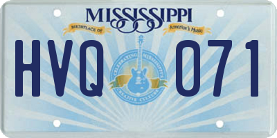 MS license plate HVQ071