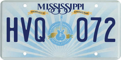 MS license plate HVQ072