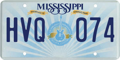 MS license plate HVQ074