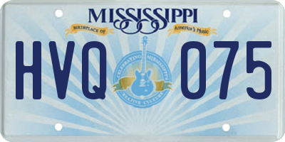 MS license plate HVQ075