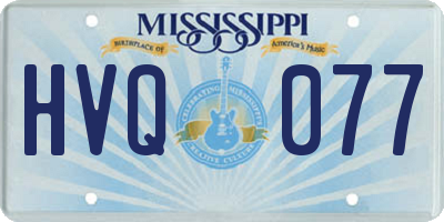 MS license plate HVQ077