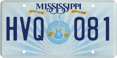 MS license plate HVQ081