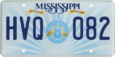 MS license plate HVQ082