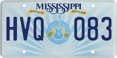 MS license plate HVQ083