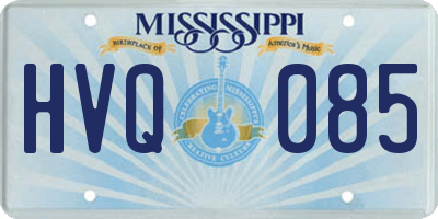 MS license plate HVQ085