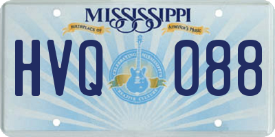 MS license plate HVQ088
