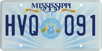 MS license plate HVQ091