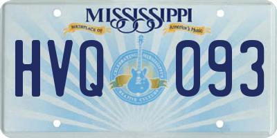 MS license plate HVQ093