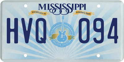 MS license plate HVQ094