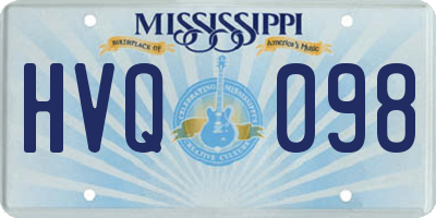 MS license plate HVQ098