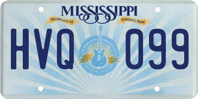 MS license plate HVQ099